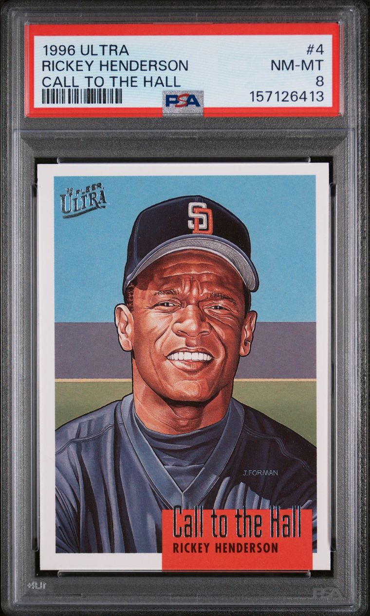 #4 RICKEY HENDERSON 1996 ULTRA CALL TO THE HALL