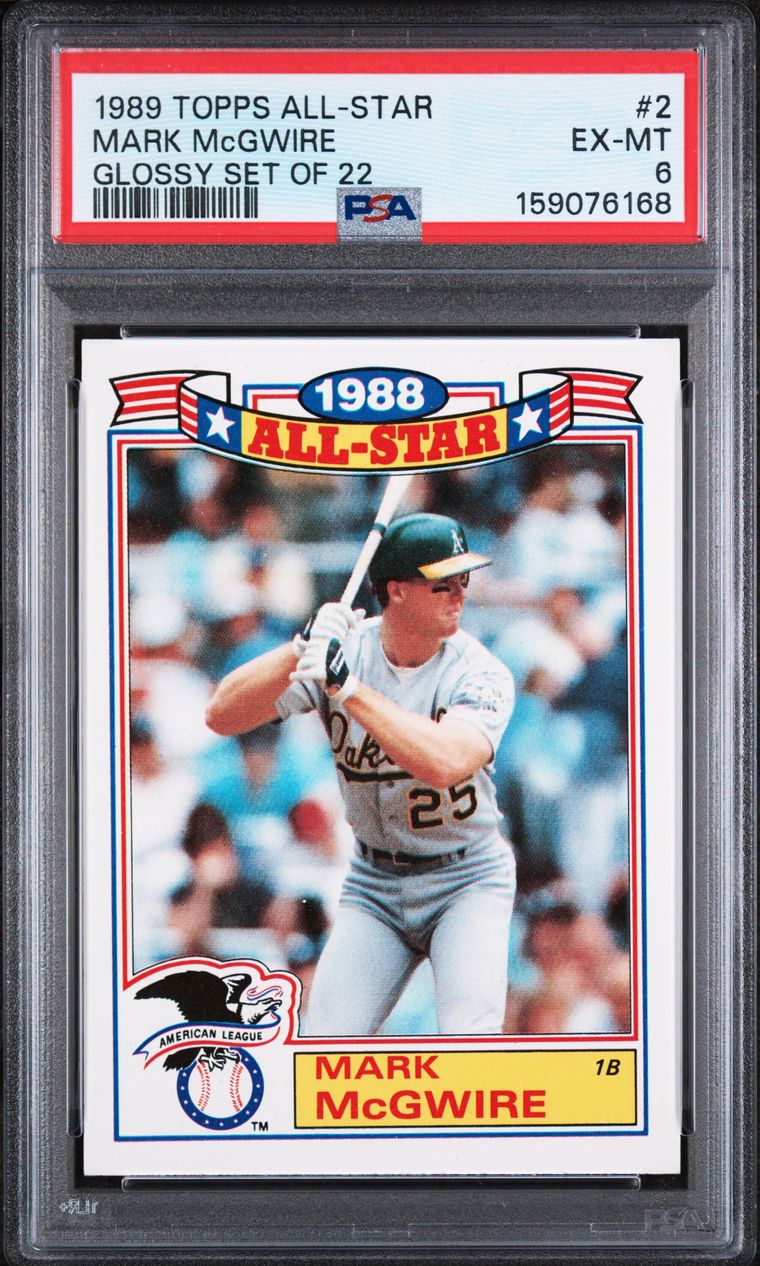 #2 MARK McGWIRE 1989 TOPPS ALL-STAR GLOSSY SET OF 22