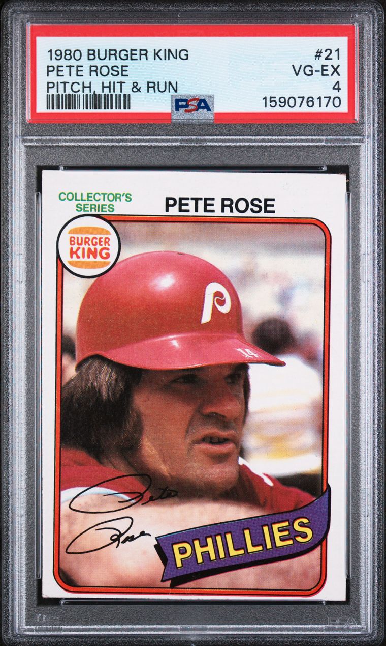 #21 PETE ROSE 1980 BURGER KING PITCH, HIT & RUN