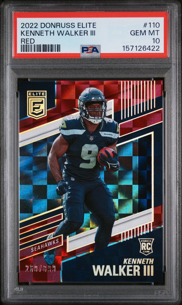 #110 KENNETH WALKER III 2022 PANINI DONRUSS ELITE | RED