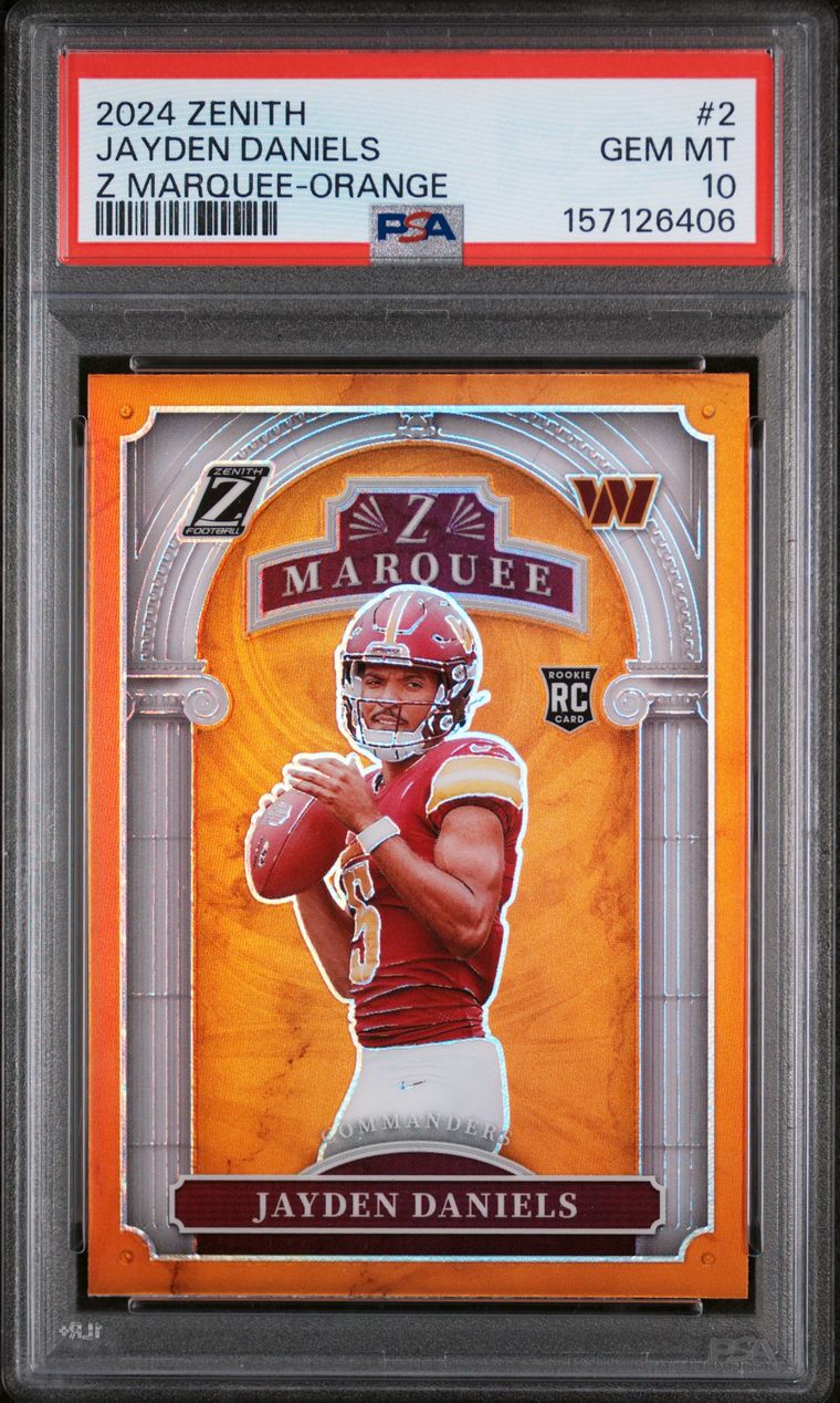 #2 JAYDEN DANIELS 2024 PANINI ZENITH Z MARQUEE | ORANGE