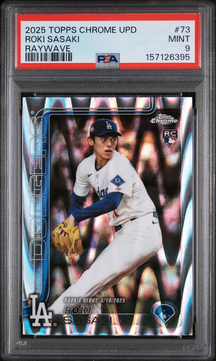 #73 ROKI SASAKI 2025 TOPPS CHROME UPDATE | RAYWAVE