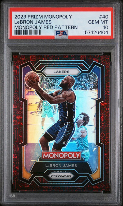 #40 LeBRON JAMES 2023 PANINI PRIZM MONOPOLY | MONOPOLY RED PATTERN