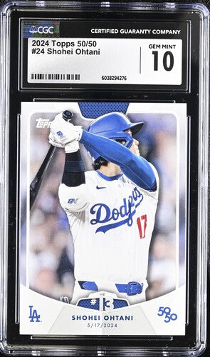 #24 Shohei Ohtani 2024 Topps 50/50 front