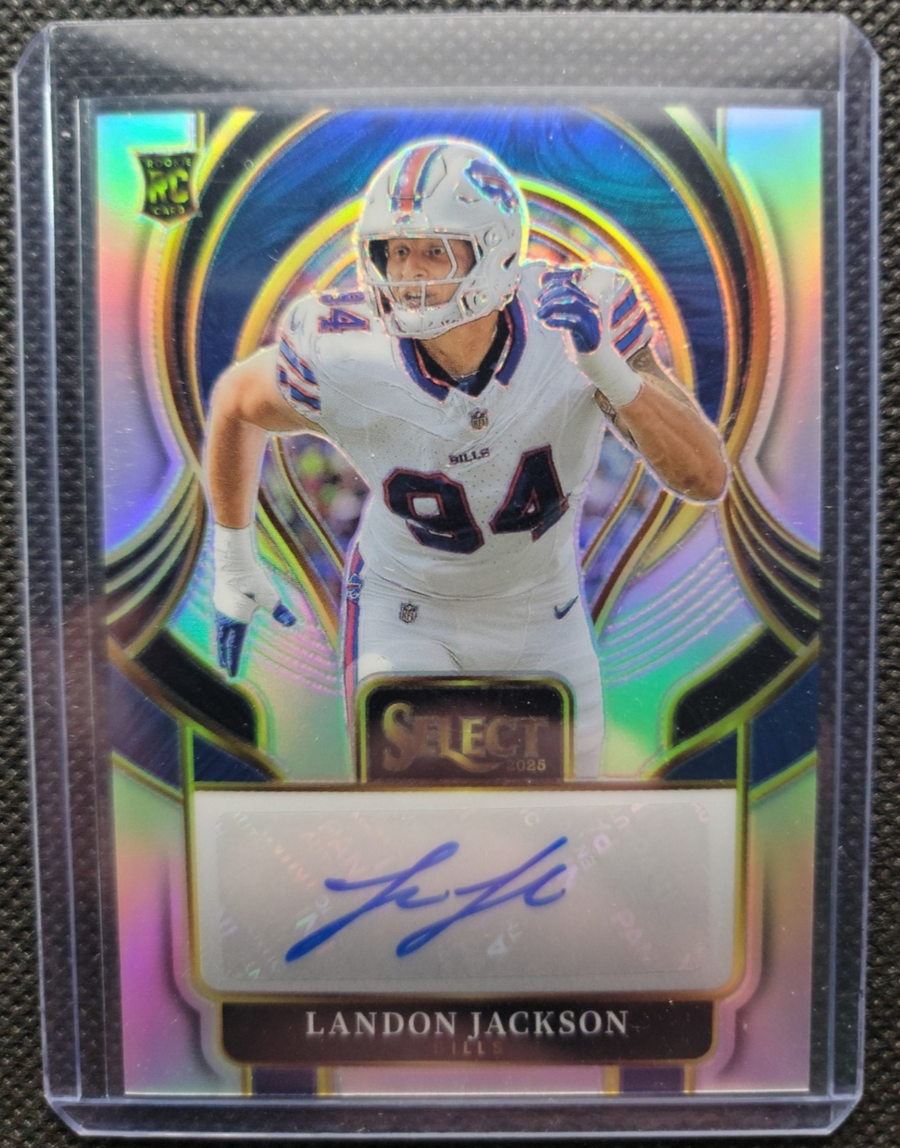 2025 Panini Select Landon Jackson SIP-LJN Rookie Autograph Silver Prizm