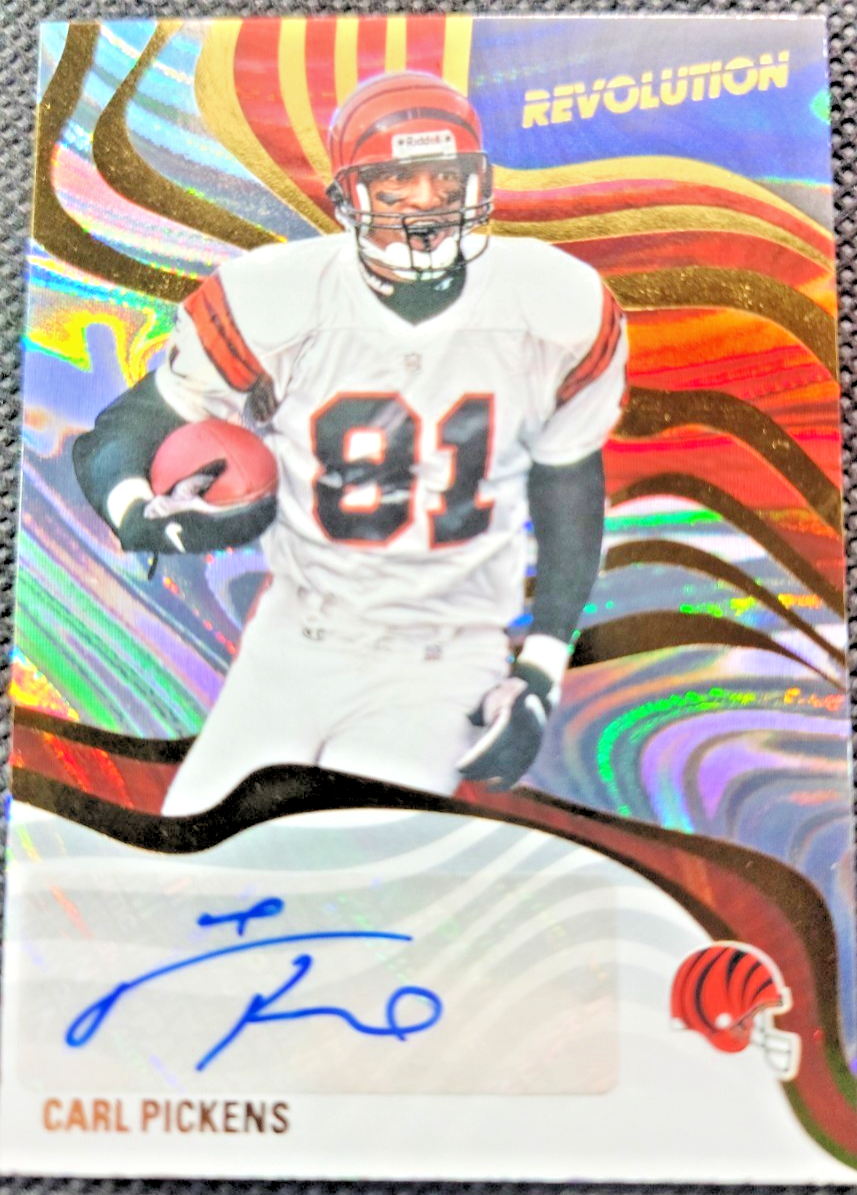 2025 Panini Revolution Signatures Carl Pickens #RSA-CPS Swirl