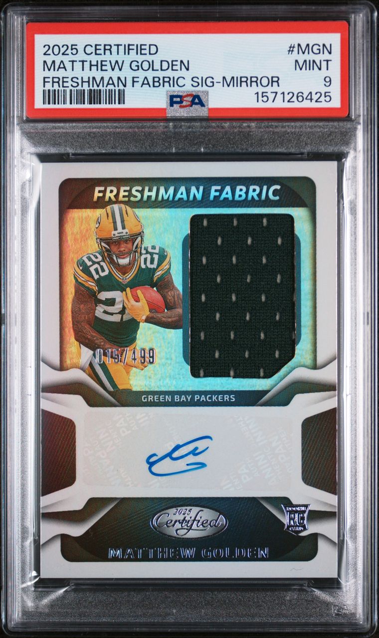 #MGN MATTHEW GOLDEN 2025 PANINI CERTIFIED FRESHMAN FABRIC SIGNATURES | MIRROR
