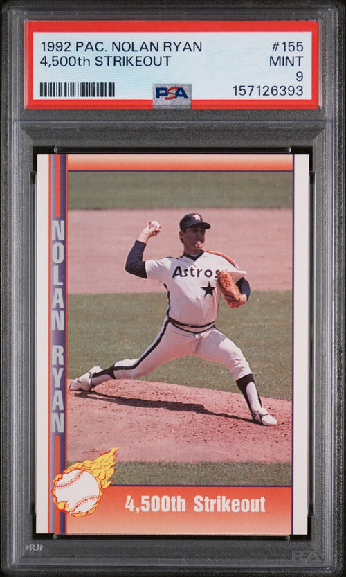#155 4,500TH STRIKEOUT 1992 PACIFIC NOLAN RYAN