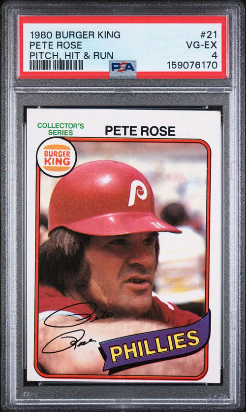 #21 PETE ROSE 1980 BURGER KING PITCH, HIT & RUN